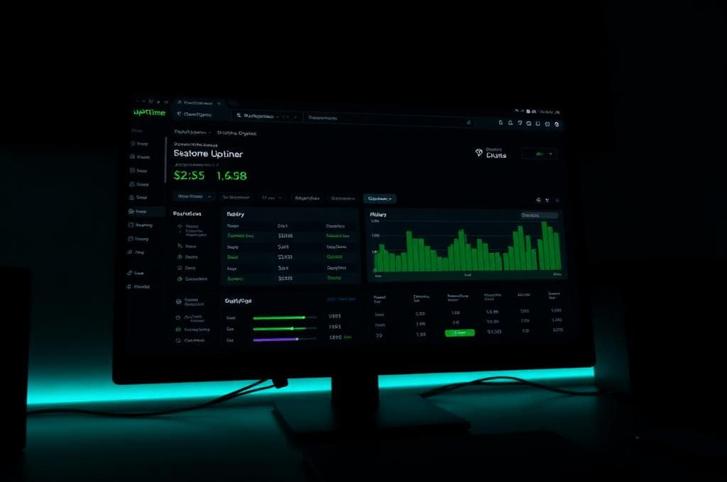 Real-time uptime and performance monitoring dashboard